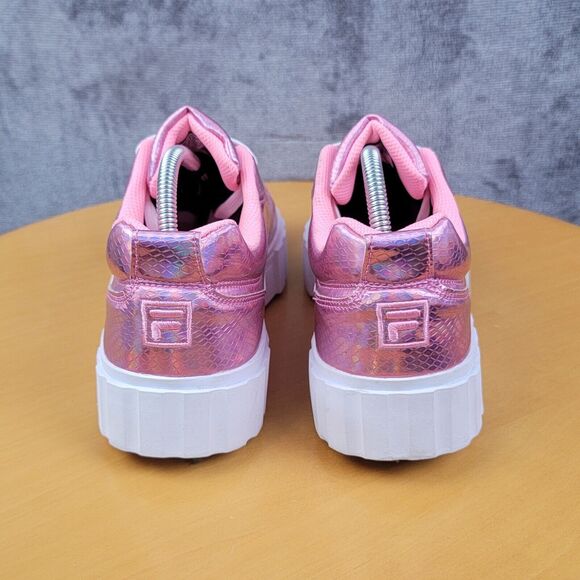 Fila Sandblast Low Iridescent Snake Platform Women's Sz 10 Pink Fashion Sneakers - Picture 6 of 16